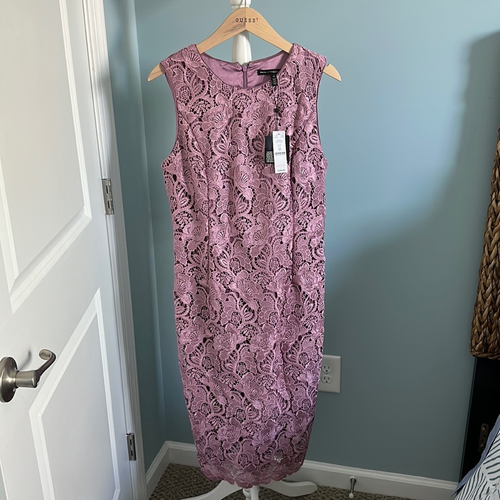 White House Black Market lavender dress size 10 never worn with tags